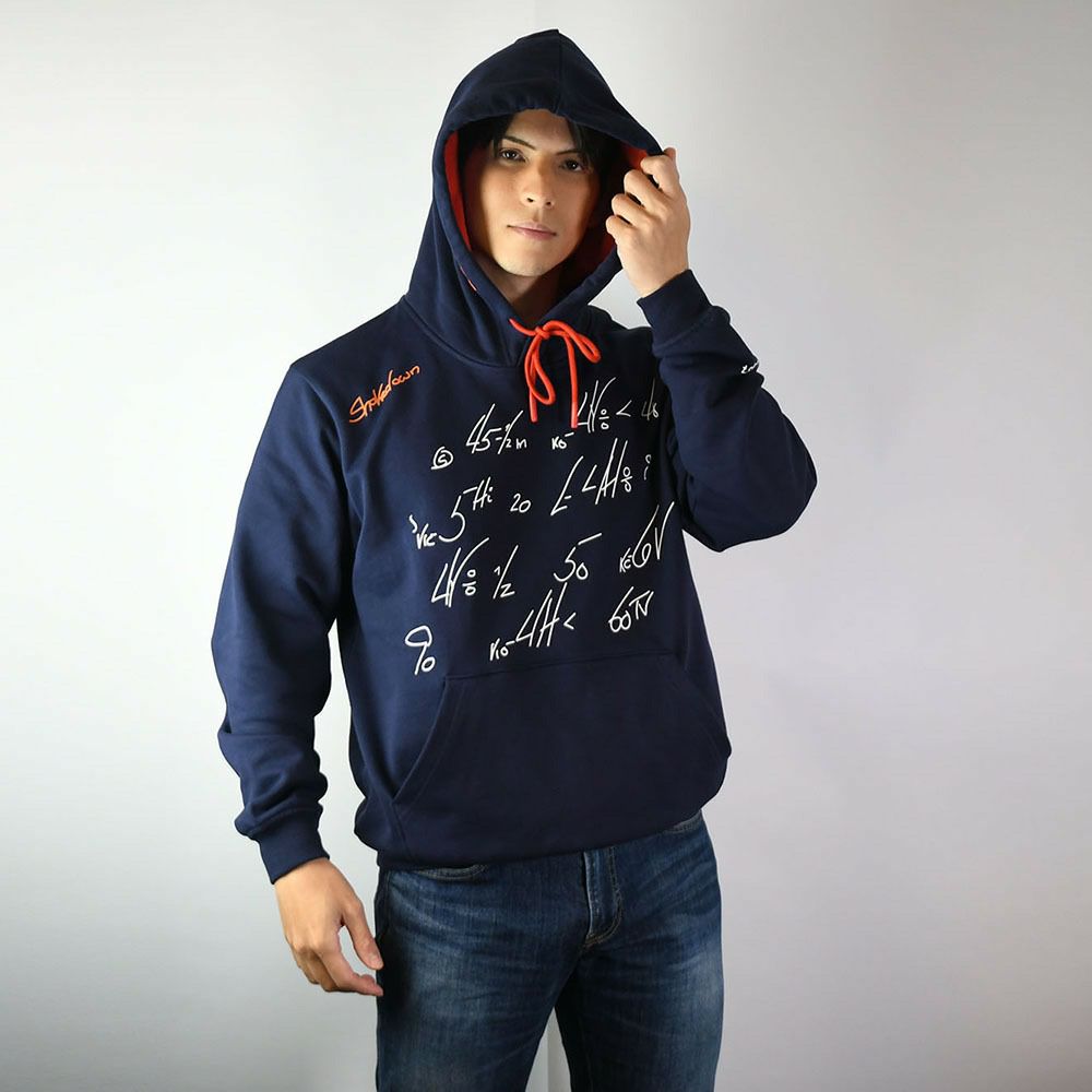 WRC｜ペースノートフーディー｜ウェア｜ネイビー｜モデル着用