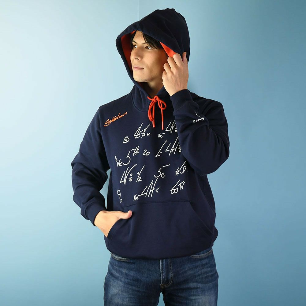 WRC｜ペースノートフーディー｜ウェア｜ネイビー｜モデル着用