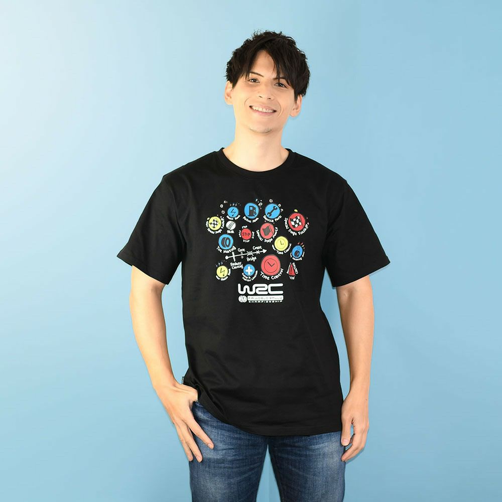WRC｜”KANBAN”Tシャツ｜ウェア｜ブラック｜モデル着用