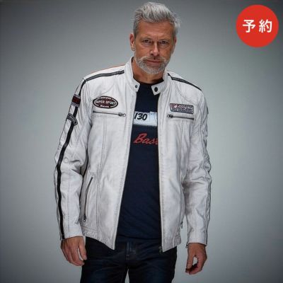 GULF｜D.K.ヴィンテージ レーシング ジャケット｜アウター｜オフホワイト｜モデル着用