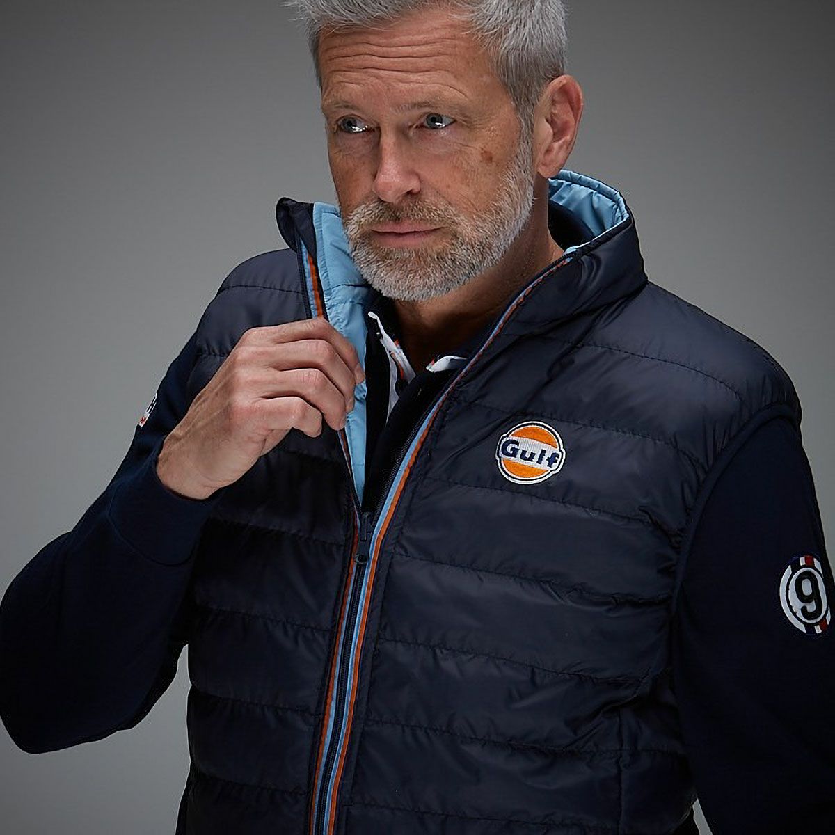 GULF｜ガルフ リバーシブル ベスト｜ウェア｜ネイビーブルー｜モデル着用