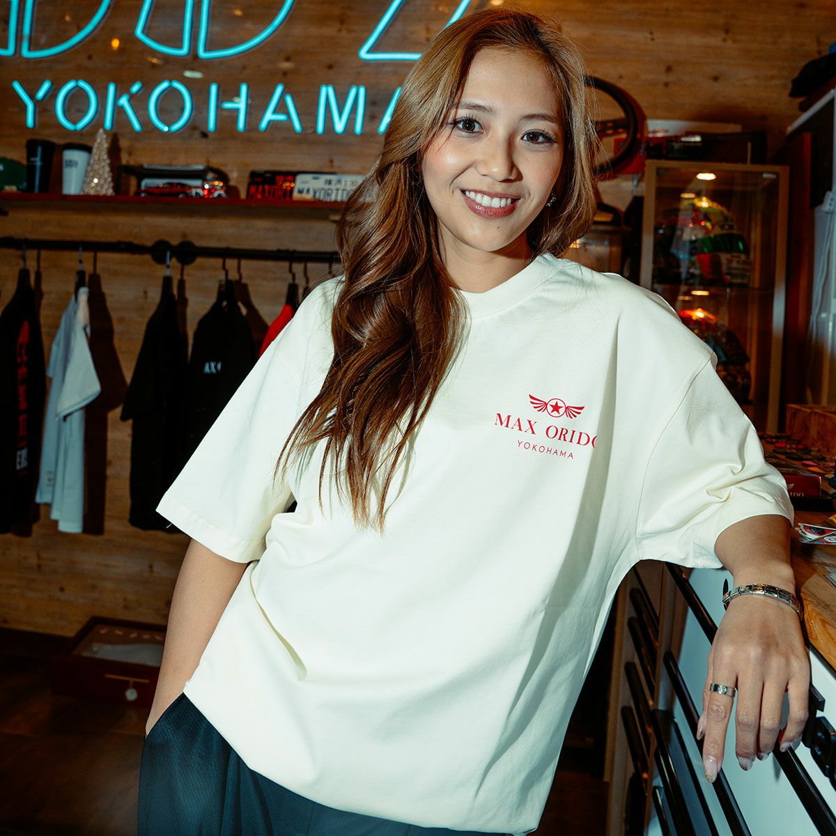 MAX ORIDO｜MAX ORIDO 559 ルーレット Tシャツ｜ウェア｜モデル着用