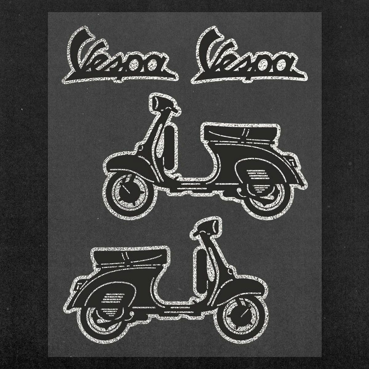 VESPA｜ベスパ ステッカー 10x12cm｜雑貨