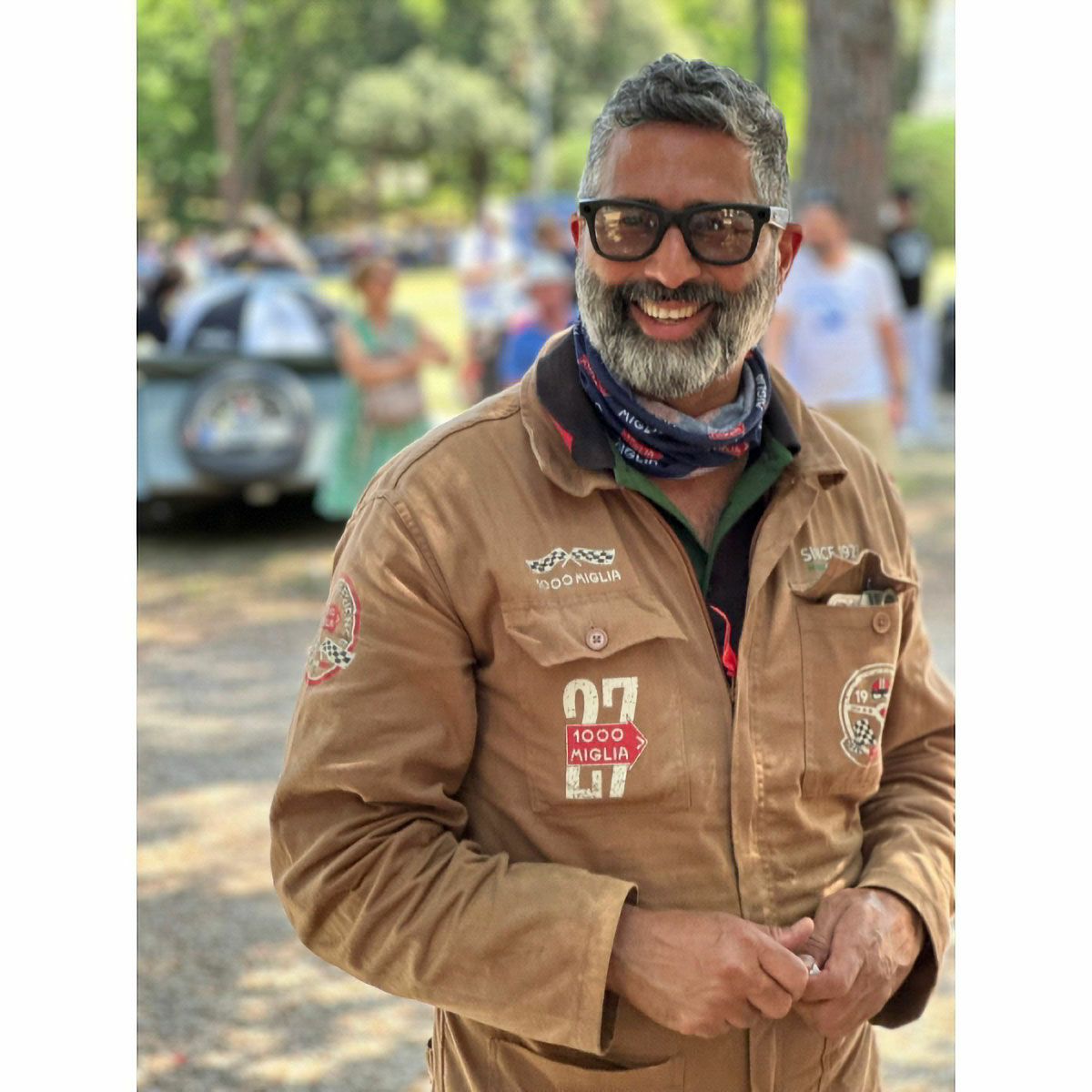 Mille Miglia｜ミッレミリア パイロットスーツ｜アウター｜カーキ｜モデル着用