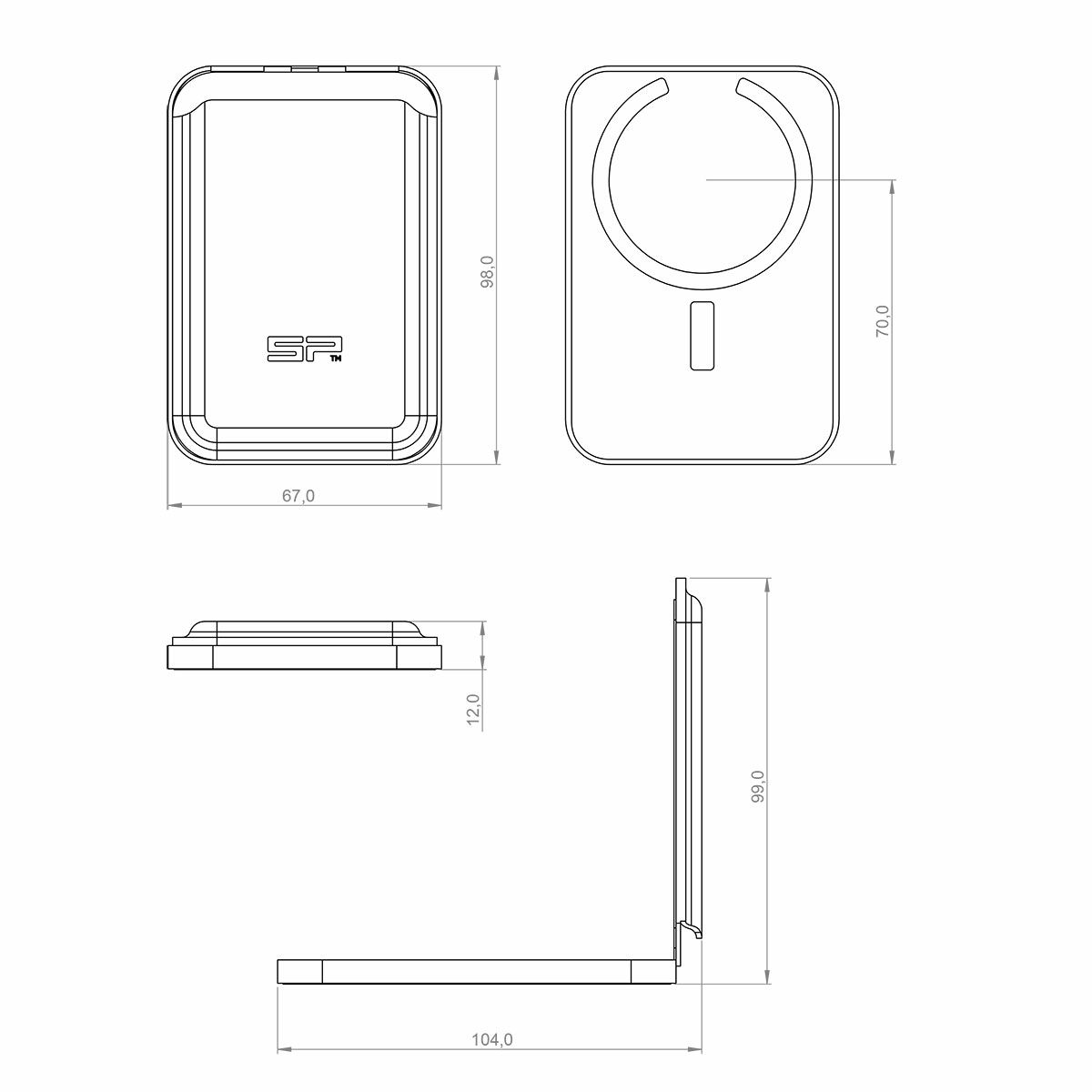 SP CONNECT｜マグネットカードウォレット｜雑貨｜ブラック｜サイズ詳細