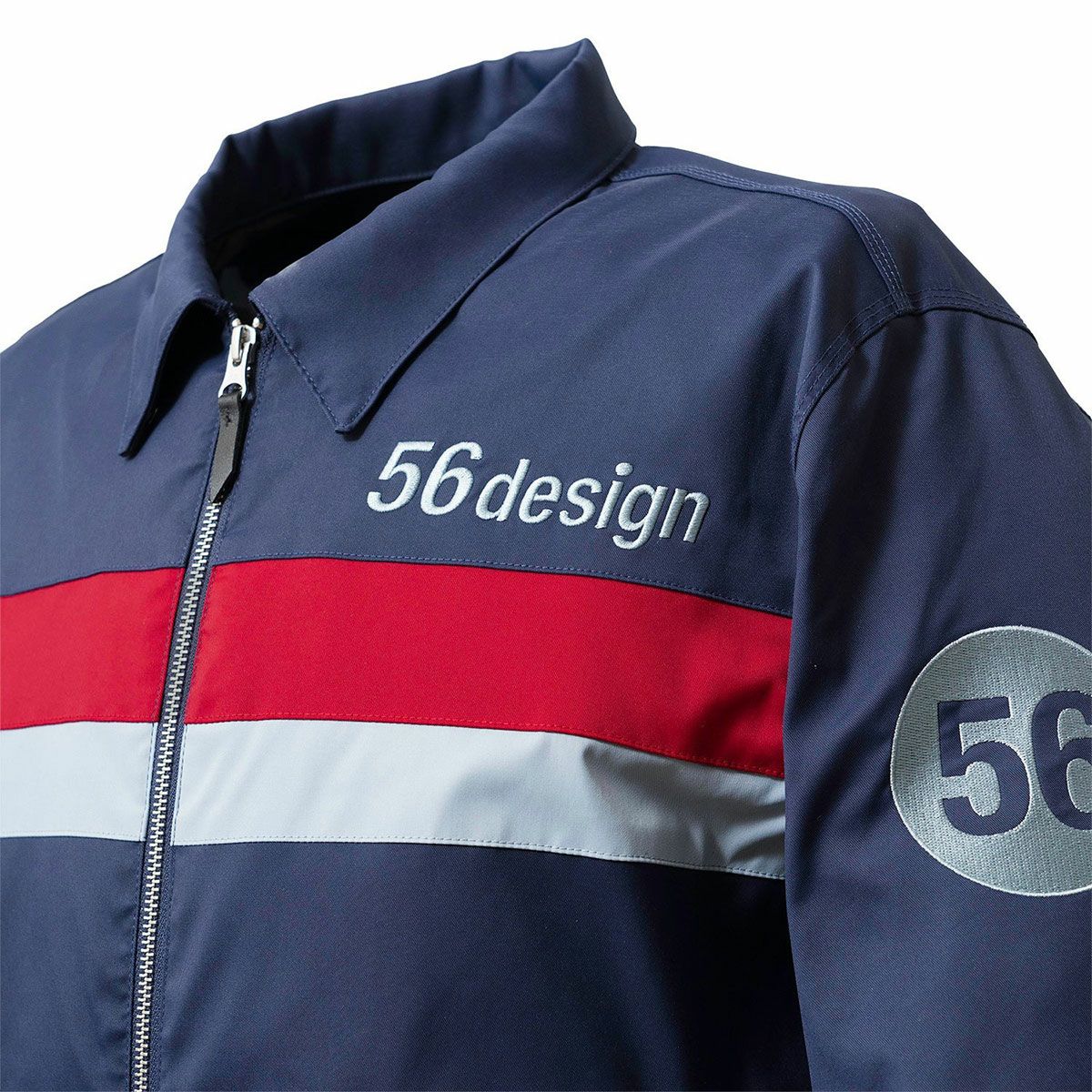 56design｜フィフティーズ ブルゾン ’26｜アウター｜ネイビー×スカイブルー