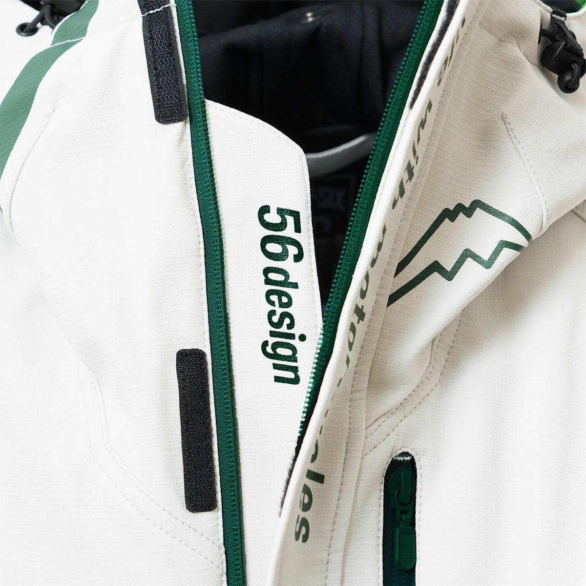 56design｜アクシス ジャケット ’26｜アウター｜ホワイト×フォレストグリーン