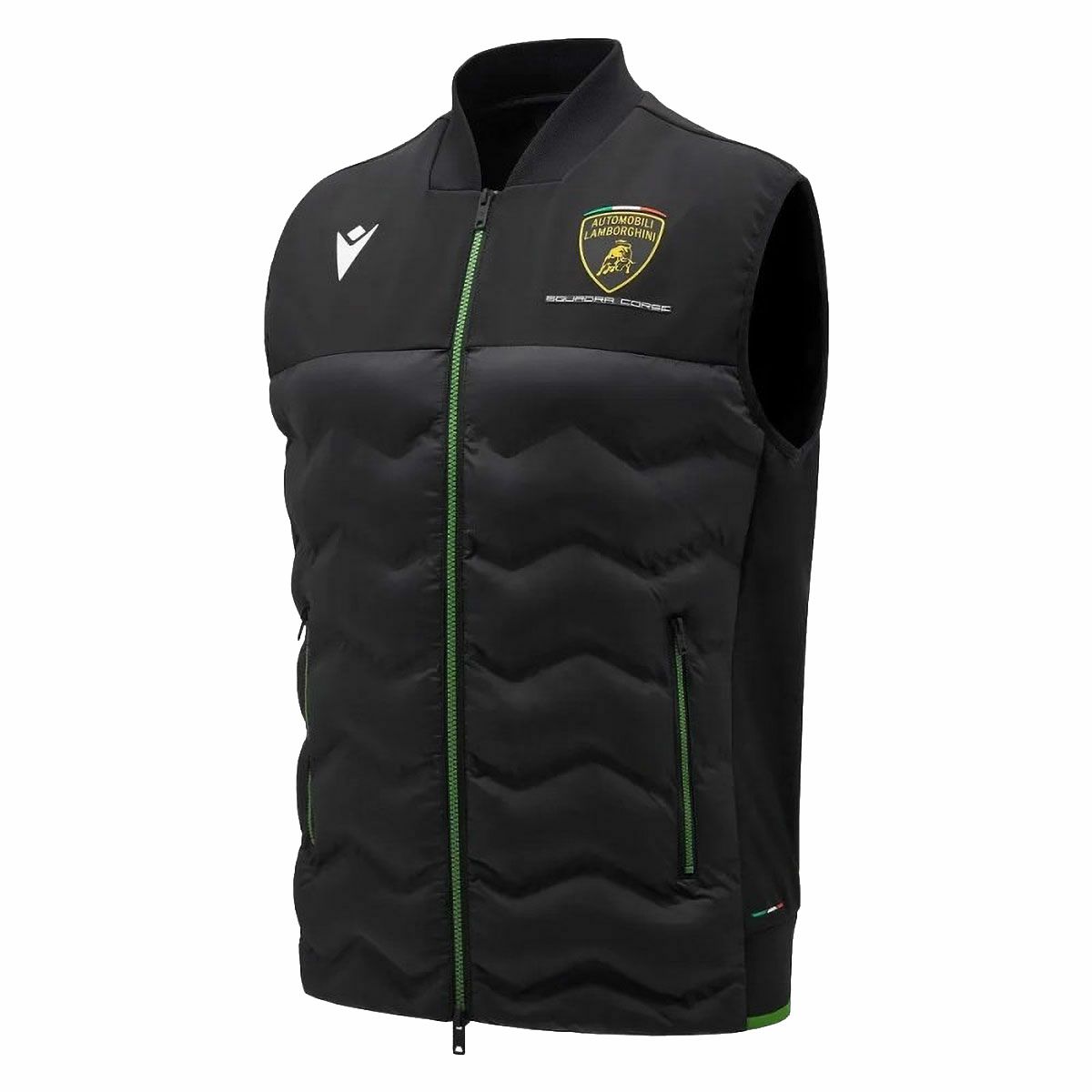 Lamborghini｜ランボルギーニ メンズ パデッドベスト｜ベスト｜ブラック